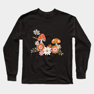 Floral Mushrooms Long Sleeve T-Shirt